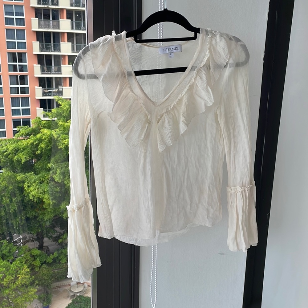 Intermix sheer blouse